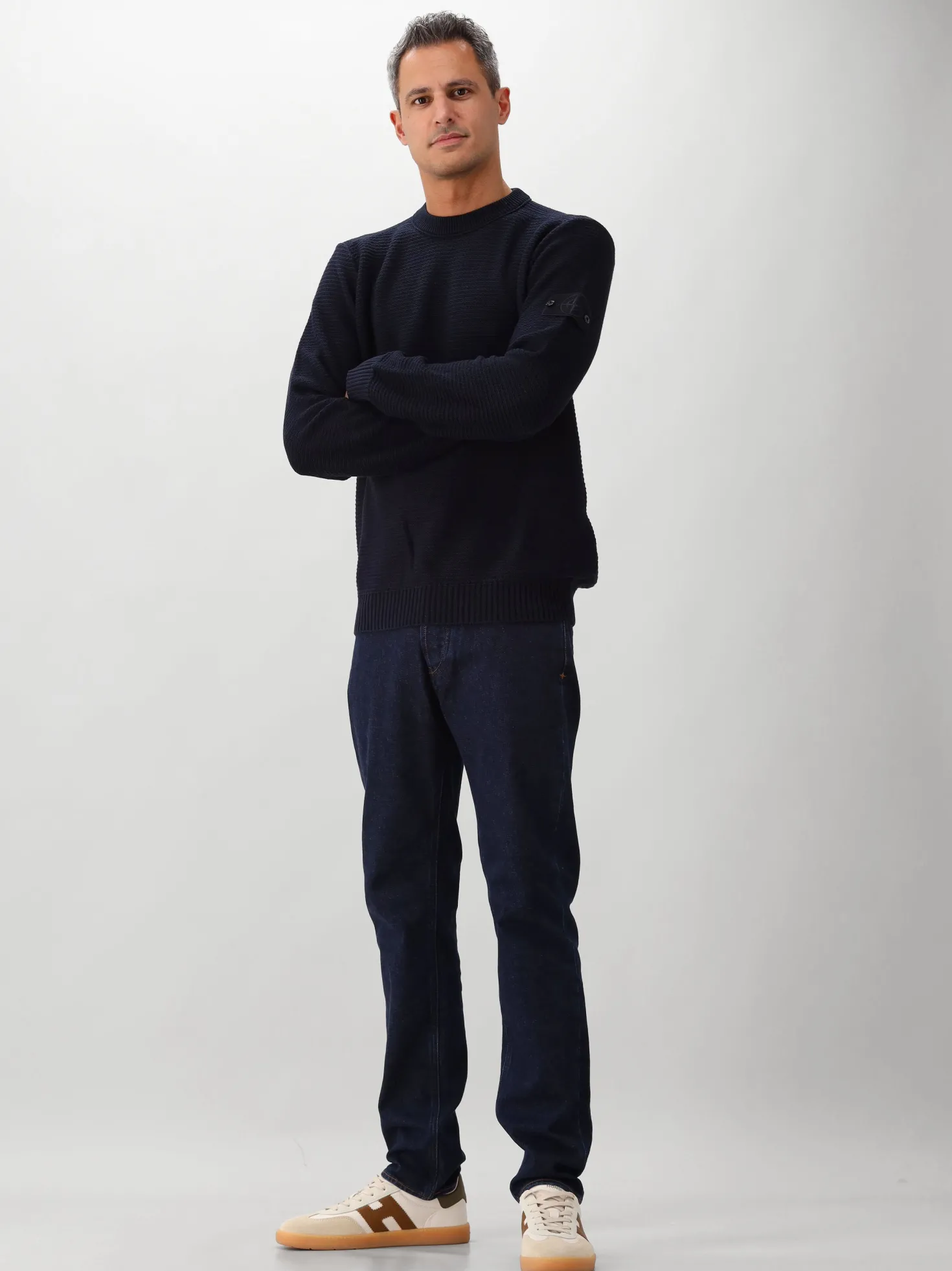 Stone Island Gebreide Trui Blauw Ghost Kasjmierblend