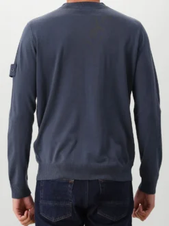Stone Island Gebreide Trui Blauw Ghost
