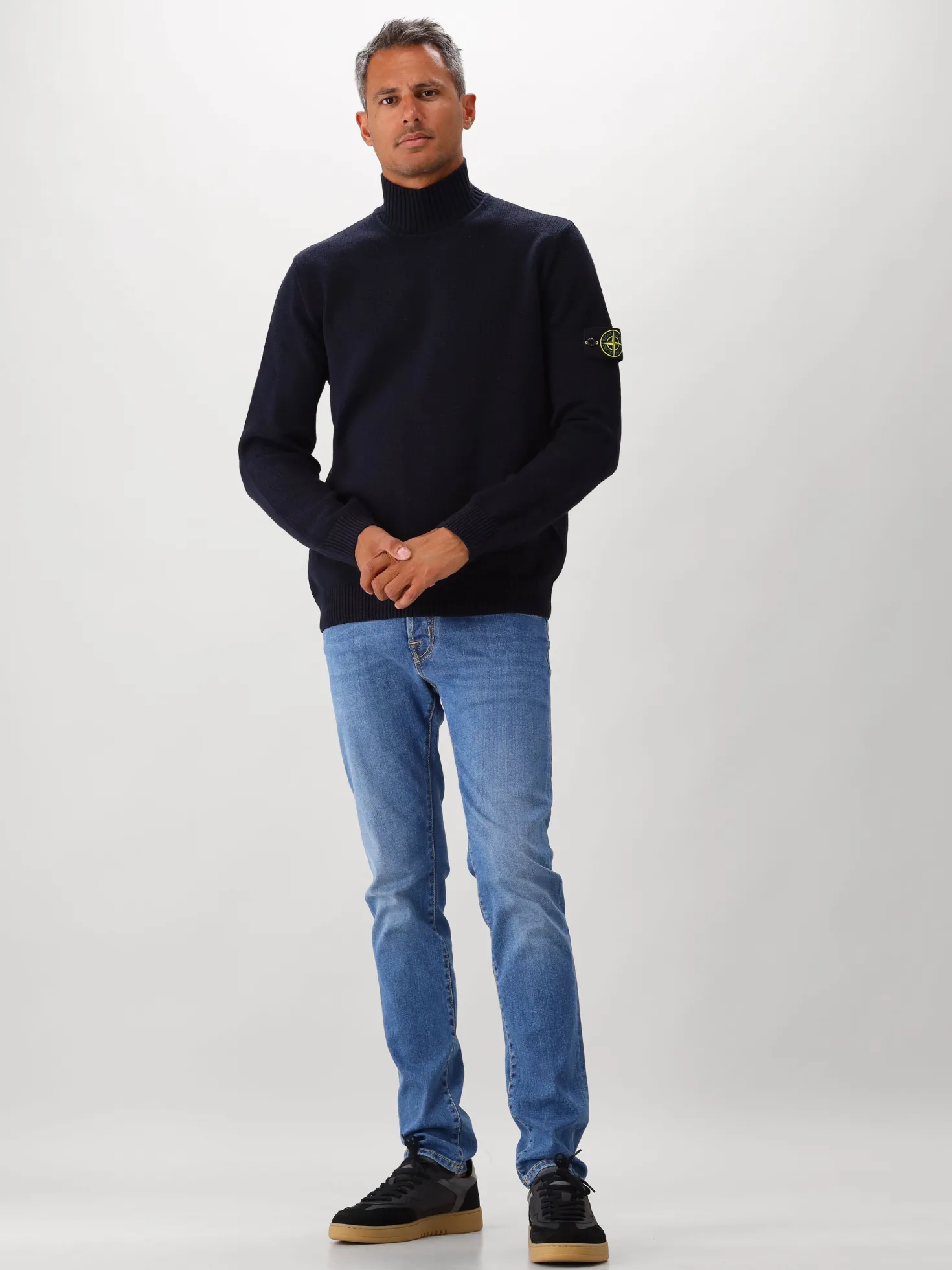Stone Island Gebreide Trui Blauw