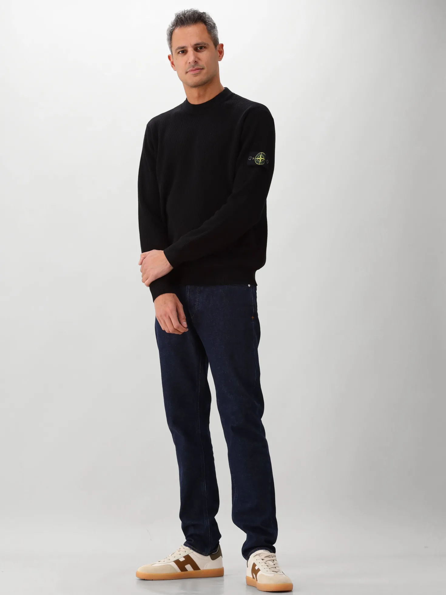 Stone Island Gebreide Trui Zwart