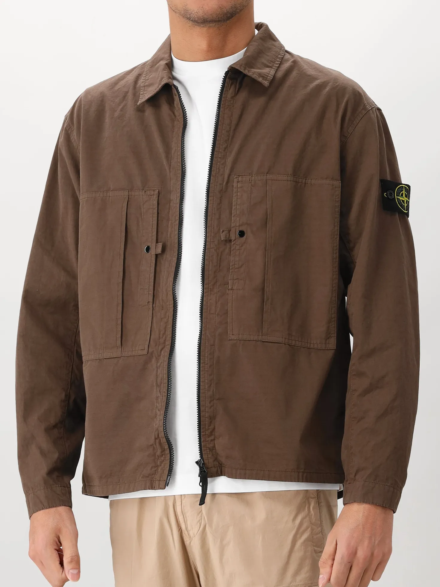 Stone Island Overshirt Bruin
