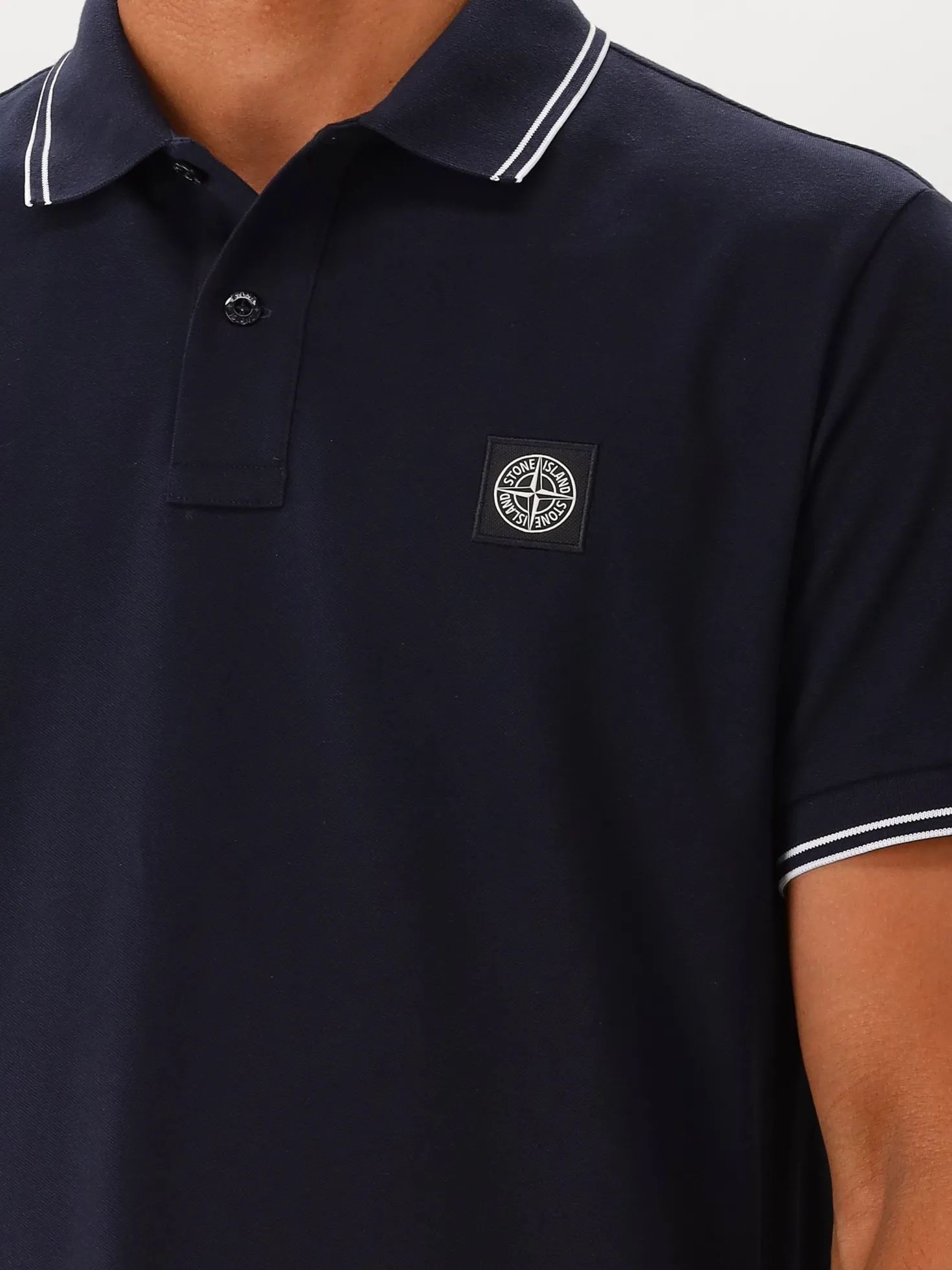 Stone Island Polo Blauw Contrast