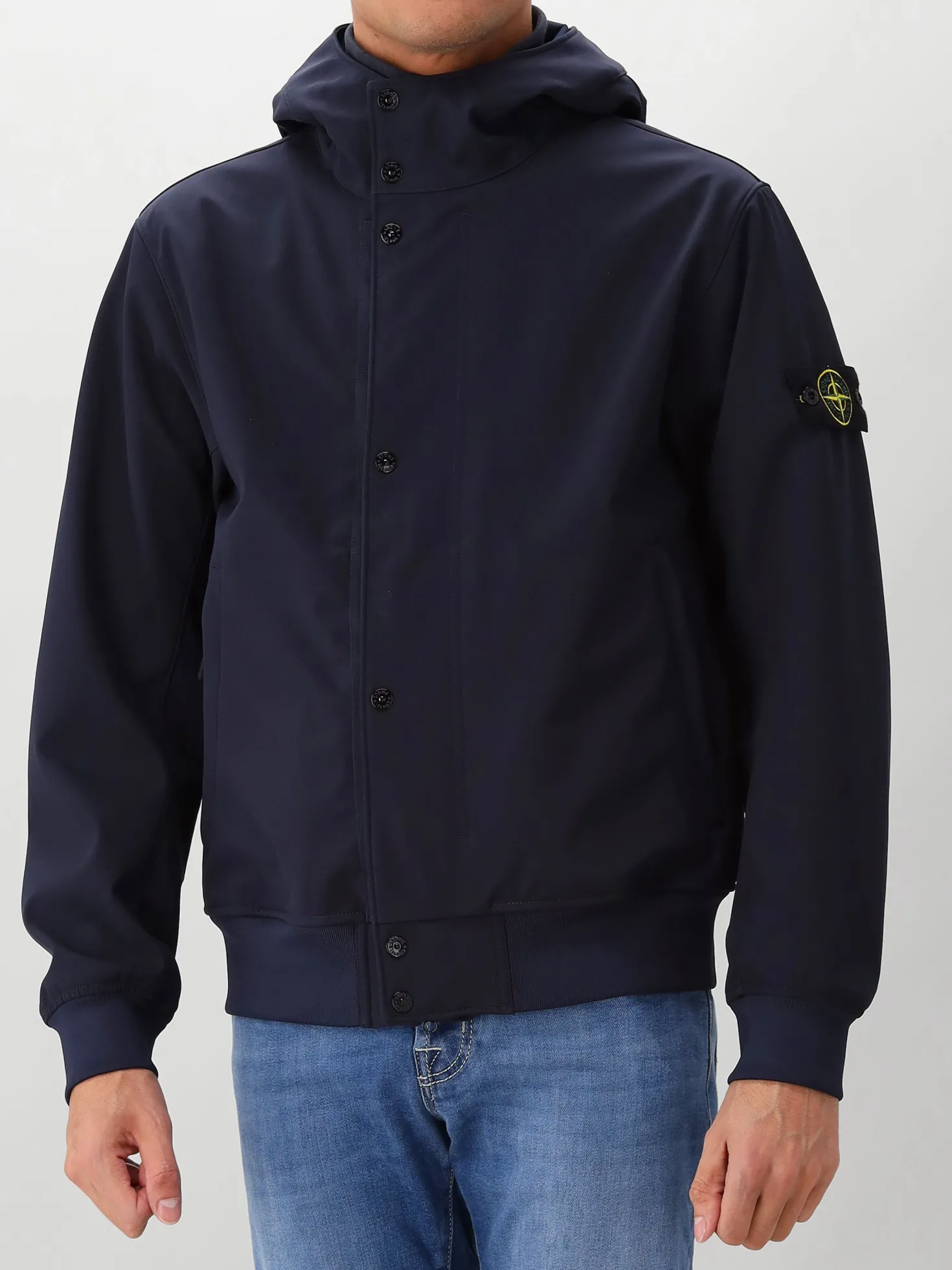 Stone Island Softshell Jas Blauw