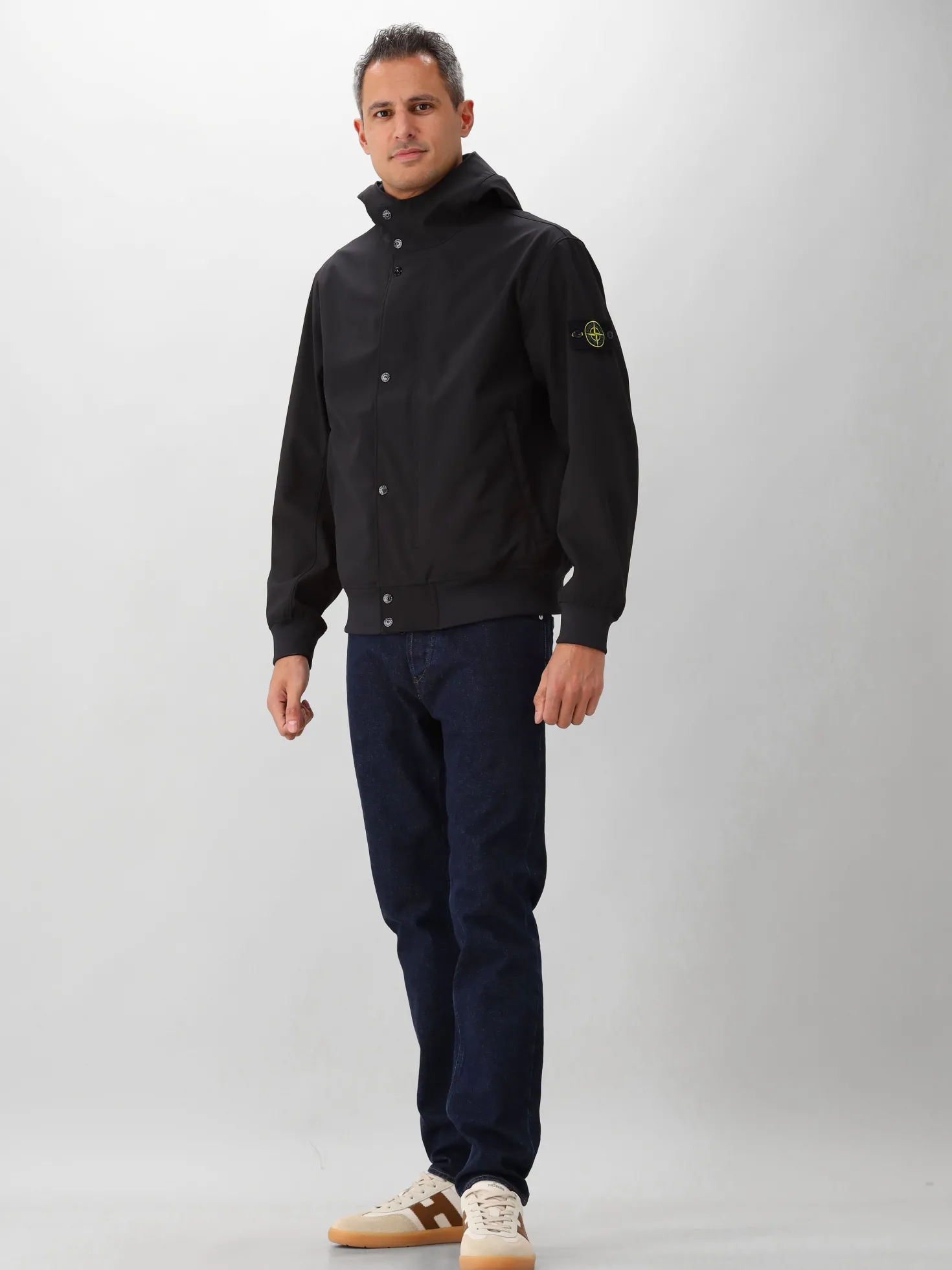Stone Island Softshell Jas Zwart