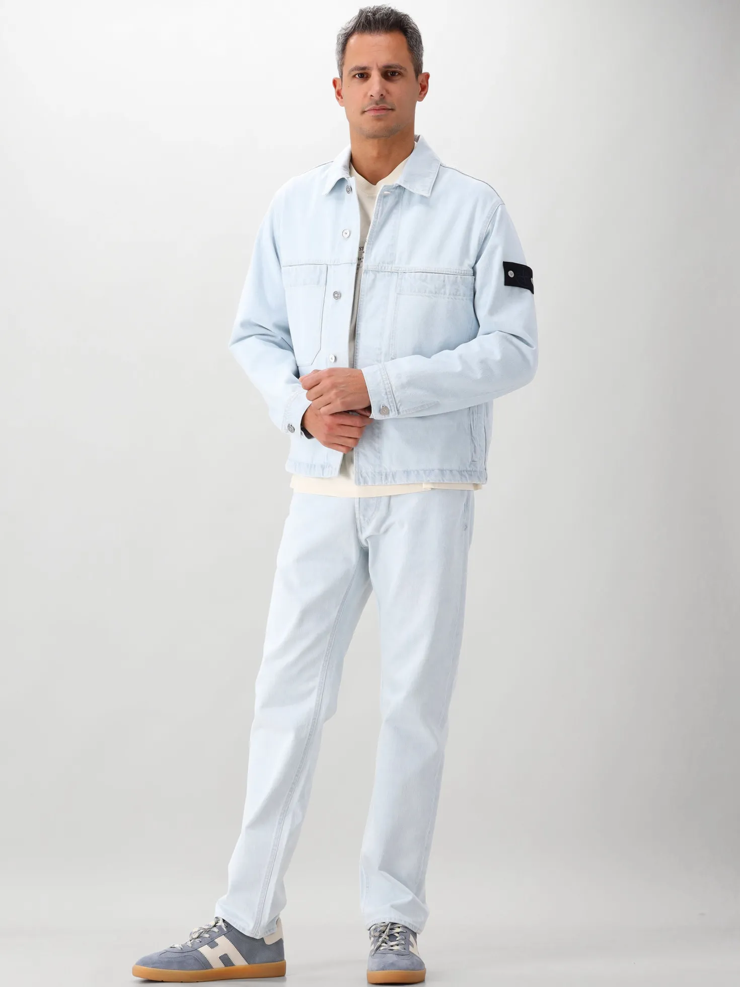 Stone Island Spijkerjas Blauw Biker Jacket