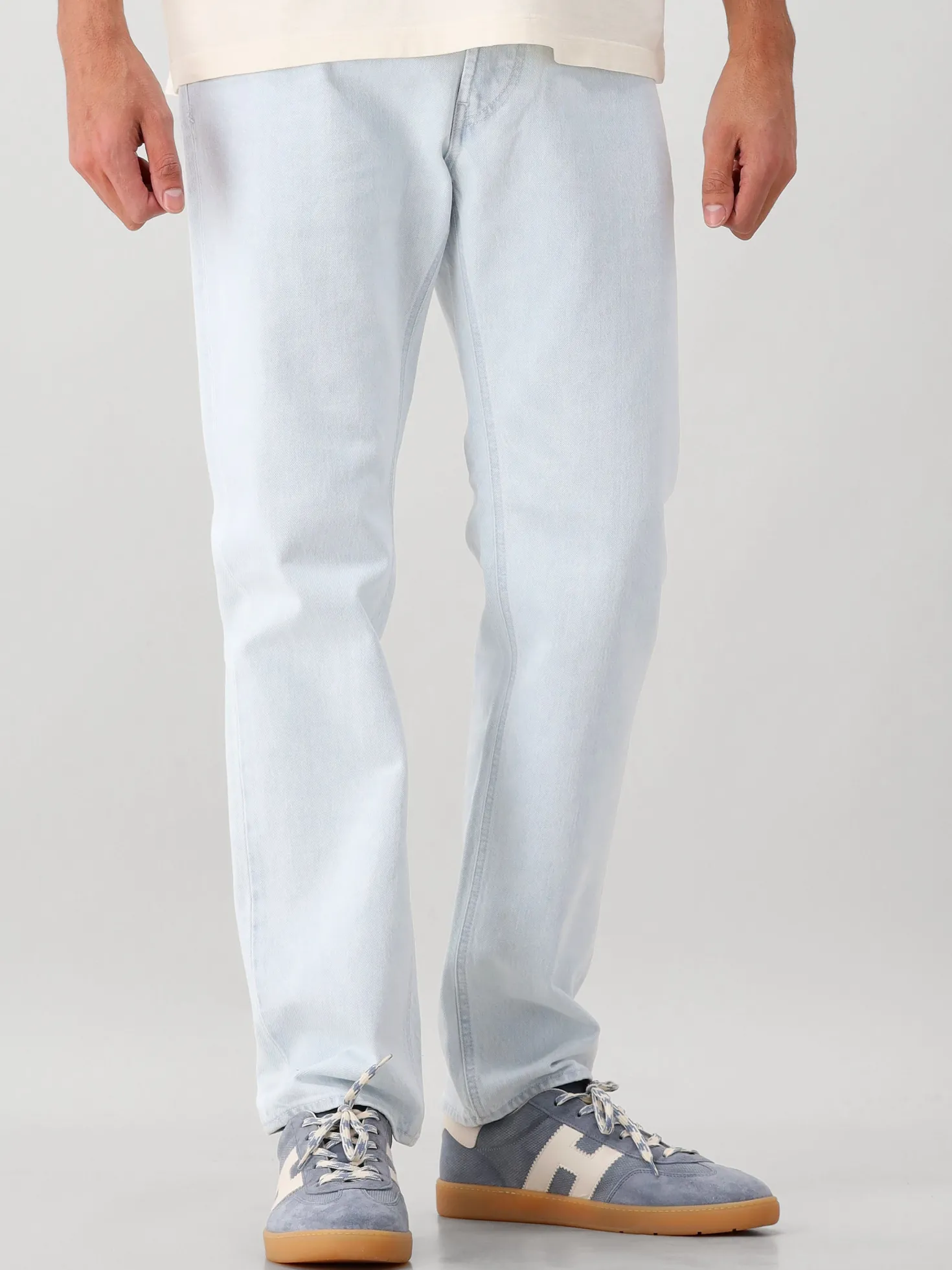Stone Island Straight Fit Jeans Blauw