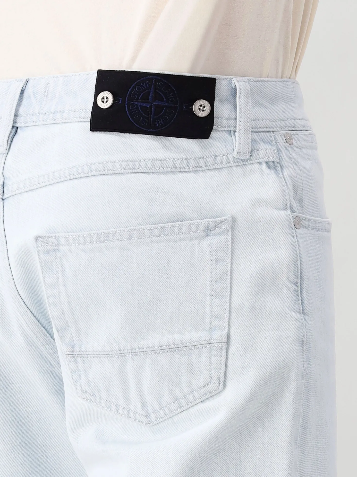 Stone Island Straight Fit Jeans Blauw