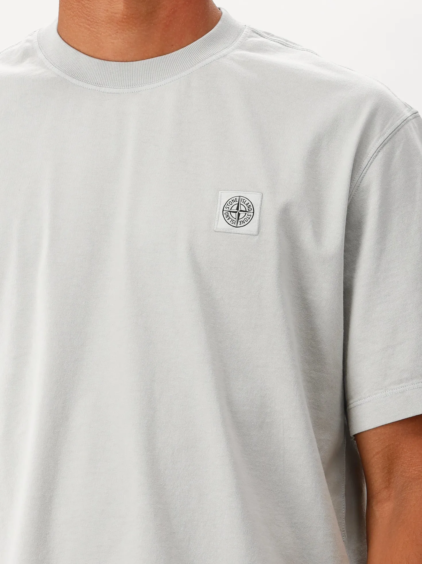 Stone Island T-shirt Grijs Patch Logo