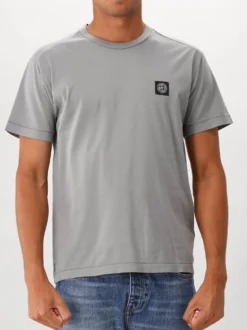 Stone Island T-shirt Grijs Patch Logo