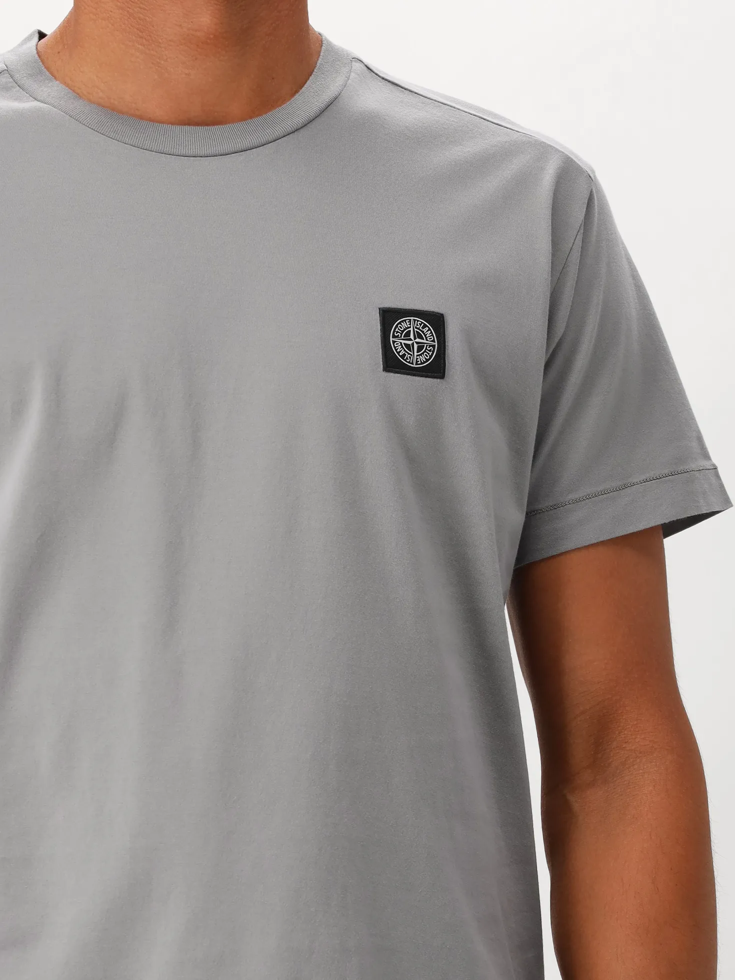 Stone Island T-shirt Grijs Patch Logo