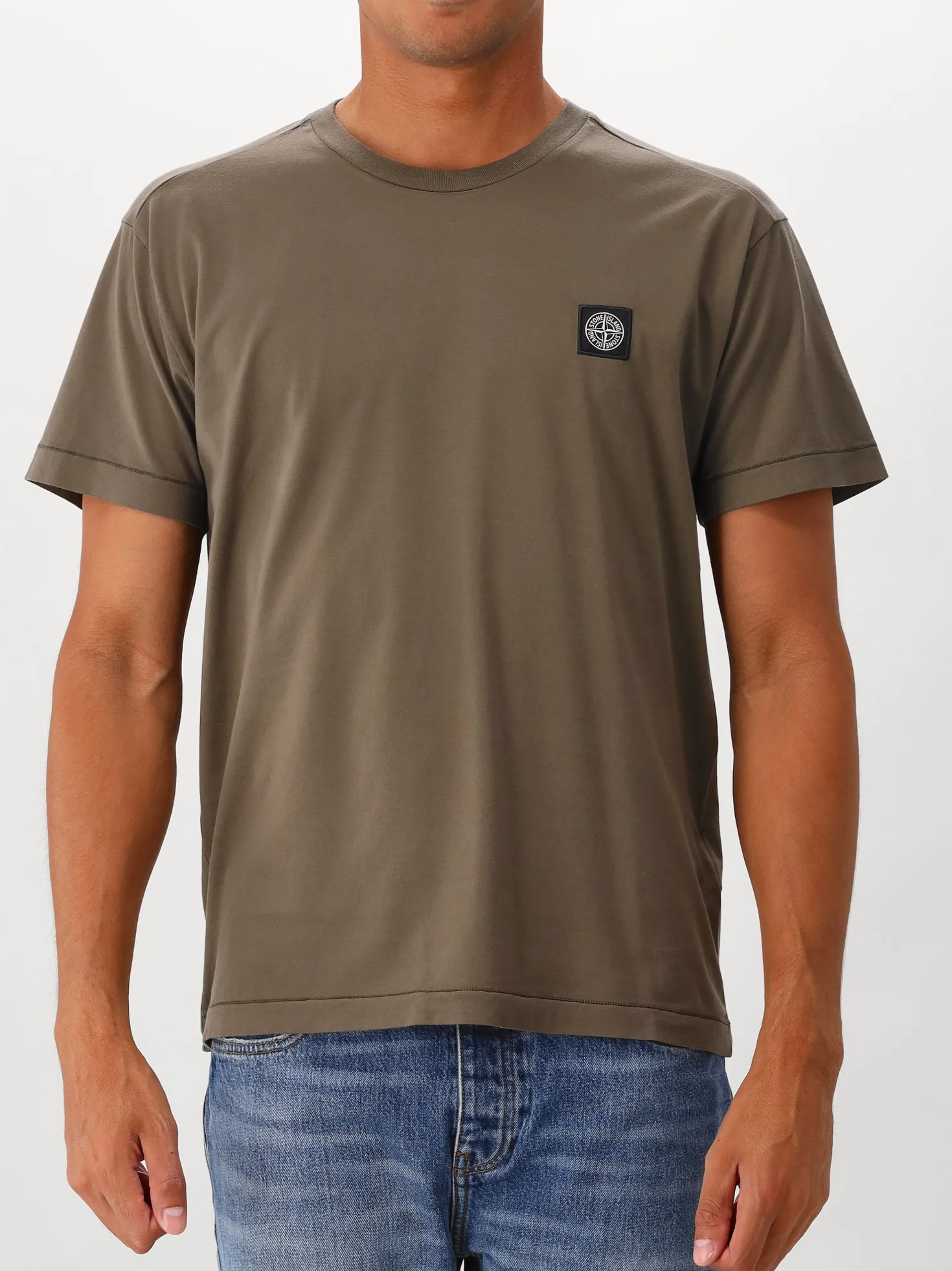 Stone Island T-shirt Groen Patch Logo