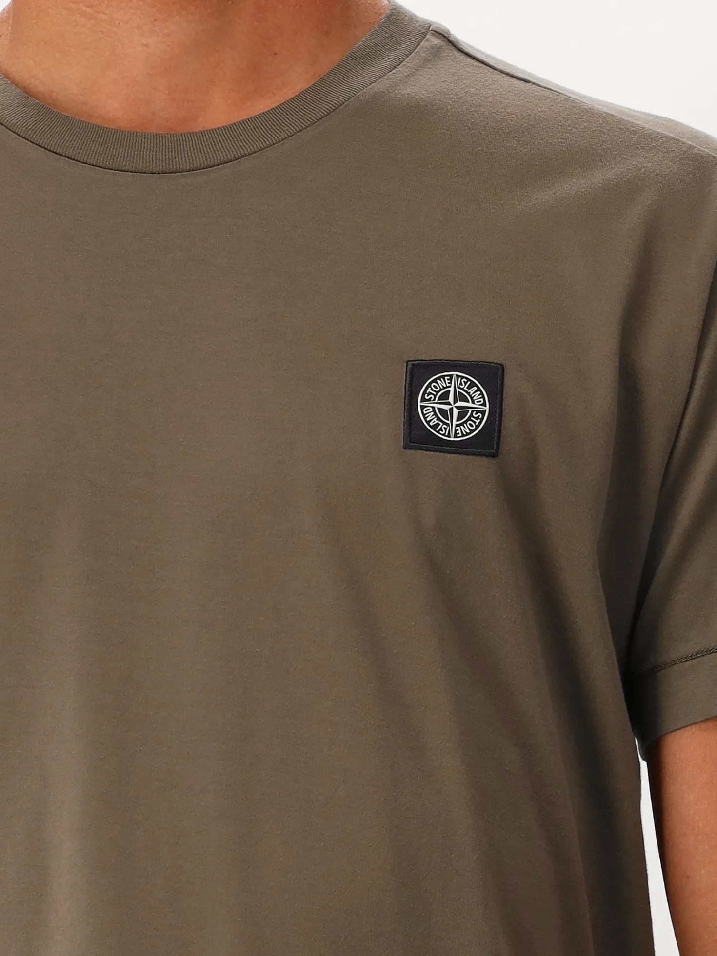 Stone Island T-shirt Groen Patch Logo