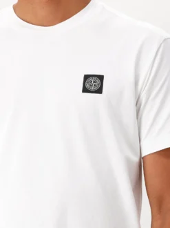 Stone Island T-shirt Wit Logo Patch