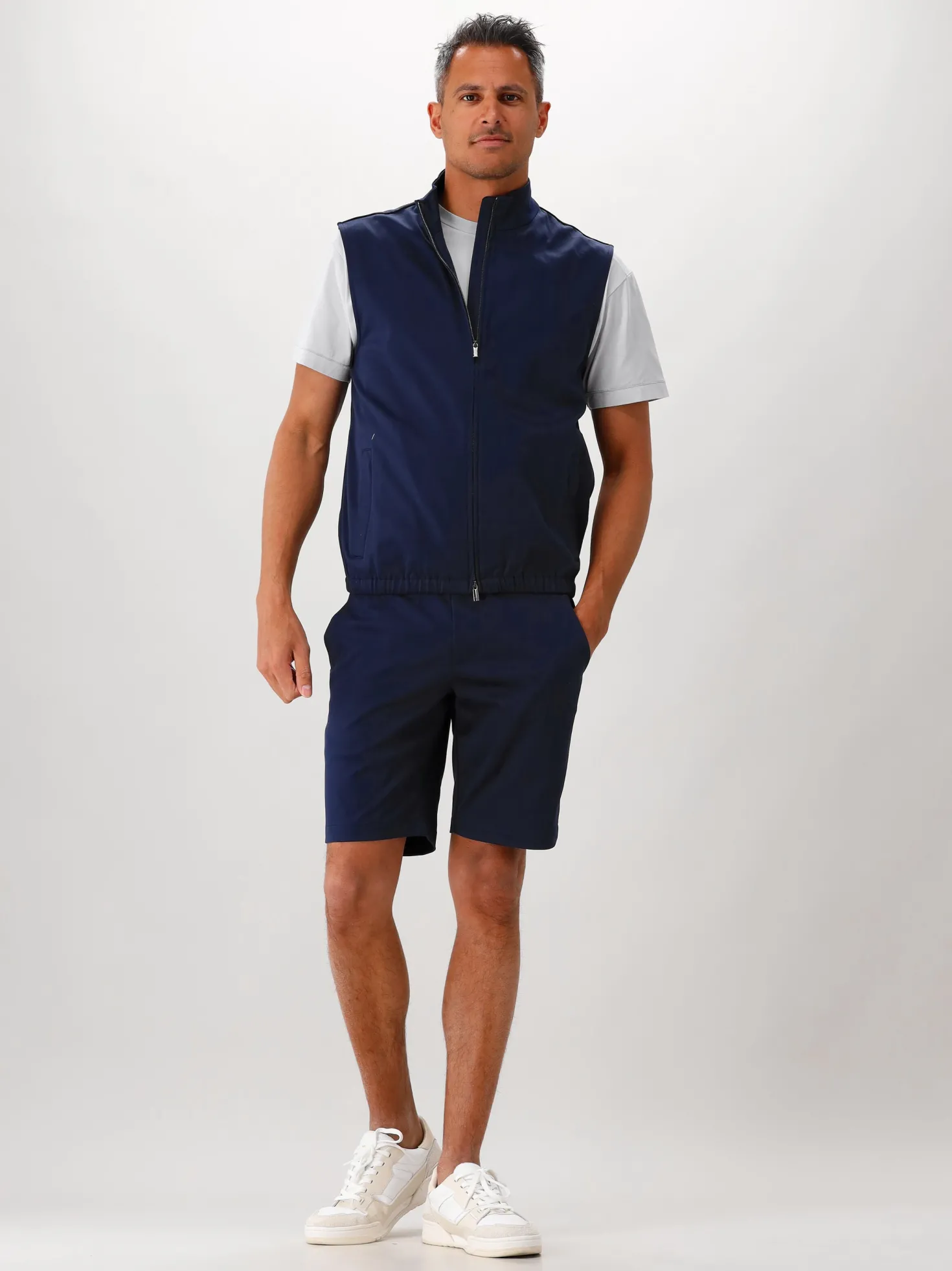 Valenza Korte Broek Blauw Supima Bermuda Shorts Navy