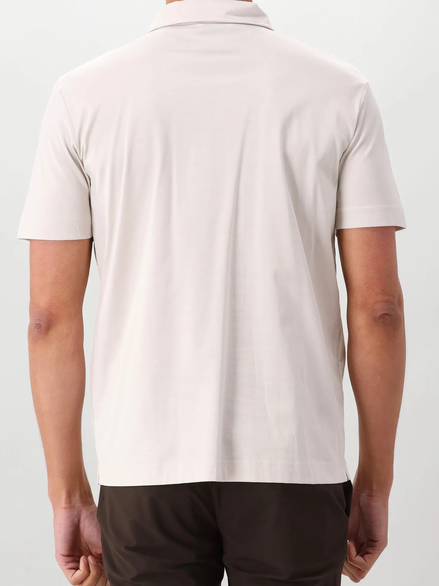 Valenza Polo Grijs Supima Polo Zip Pearl Grey