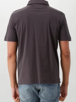 Valenza Polo Supima Zip Collar Asphalt