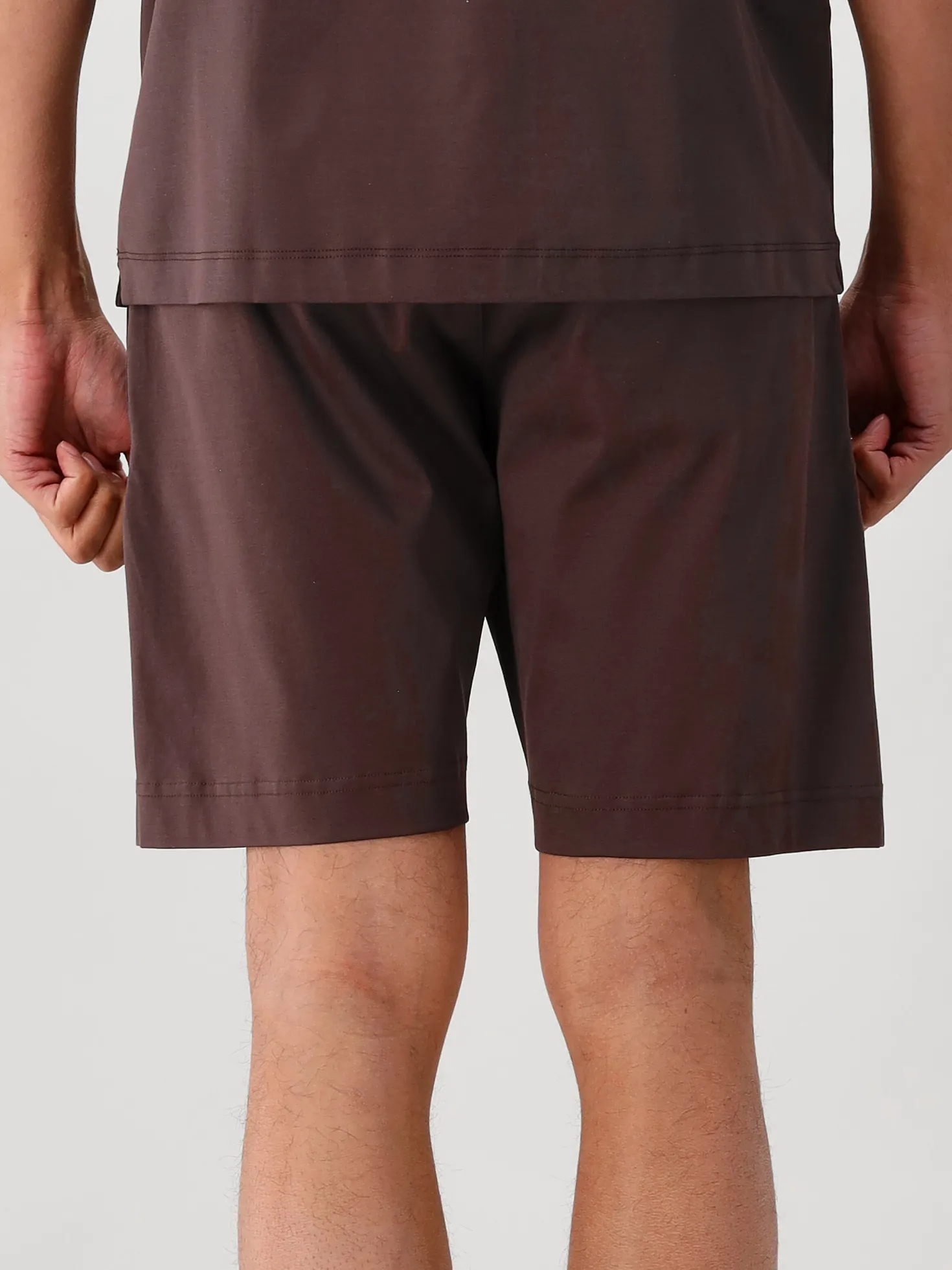Valenza Short Bruin Interlock Supima Sport Shorts Ebony Brown 61