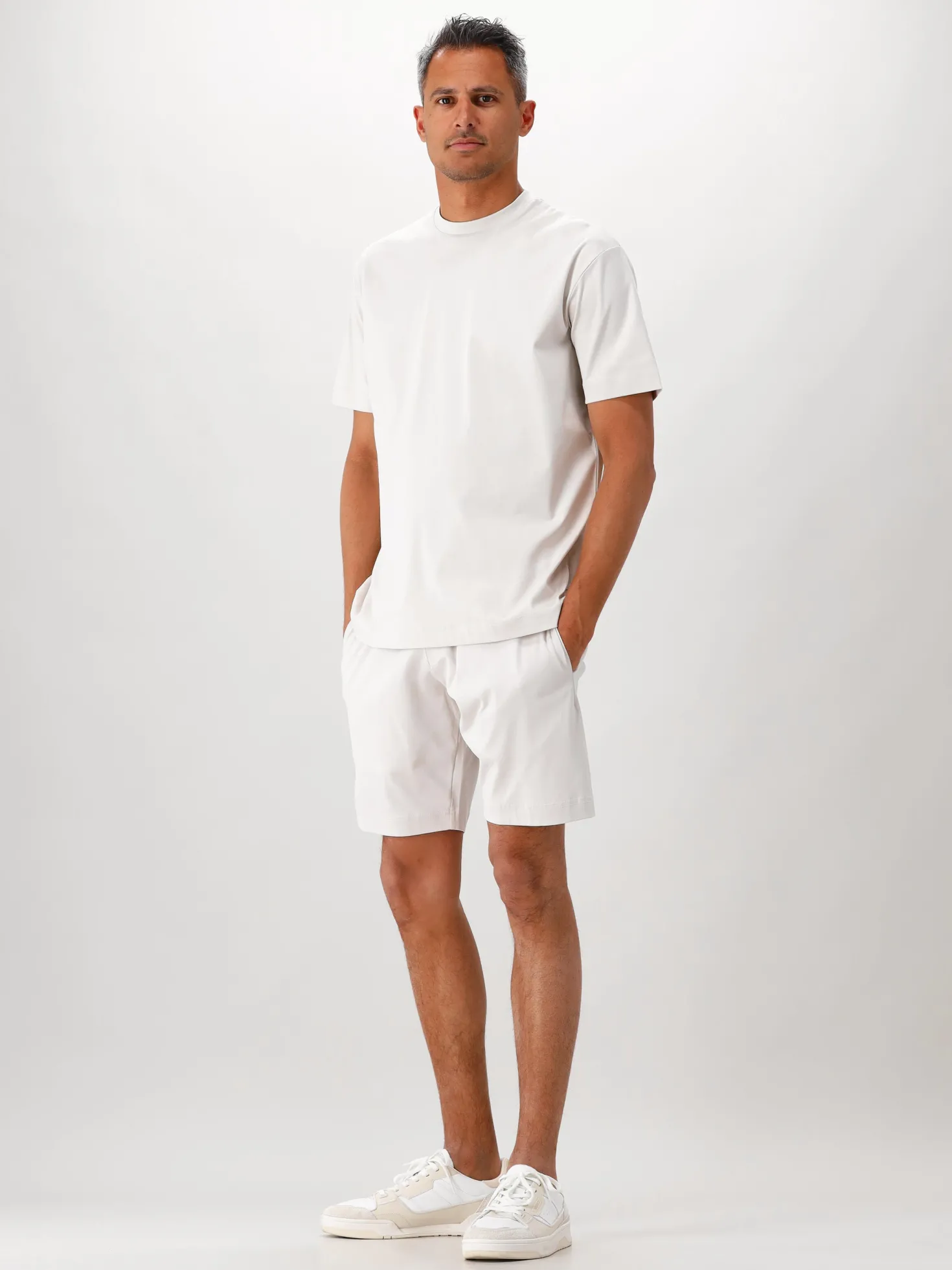 Valenza Short Grijs Interlock Supima Sport Shorts Pearl Grey 15