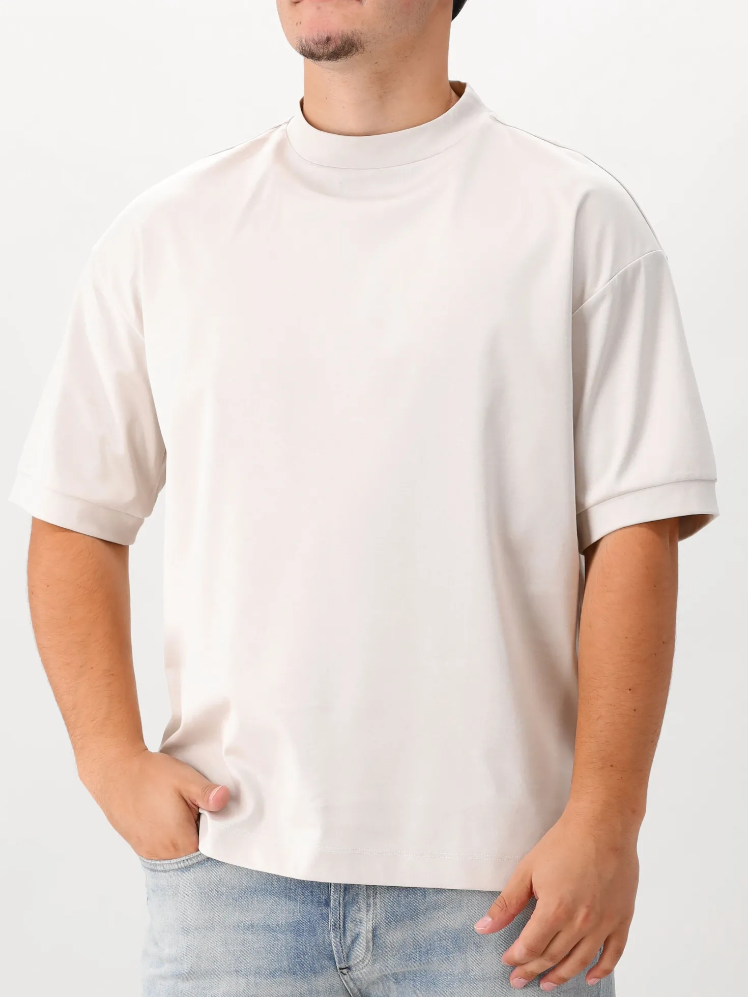 Valenza T-Shirt Beige Heavy Supima Oversized