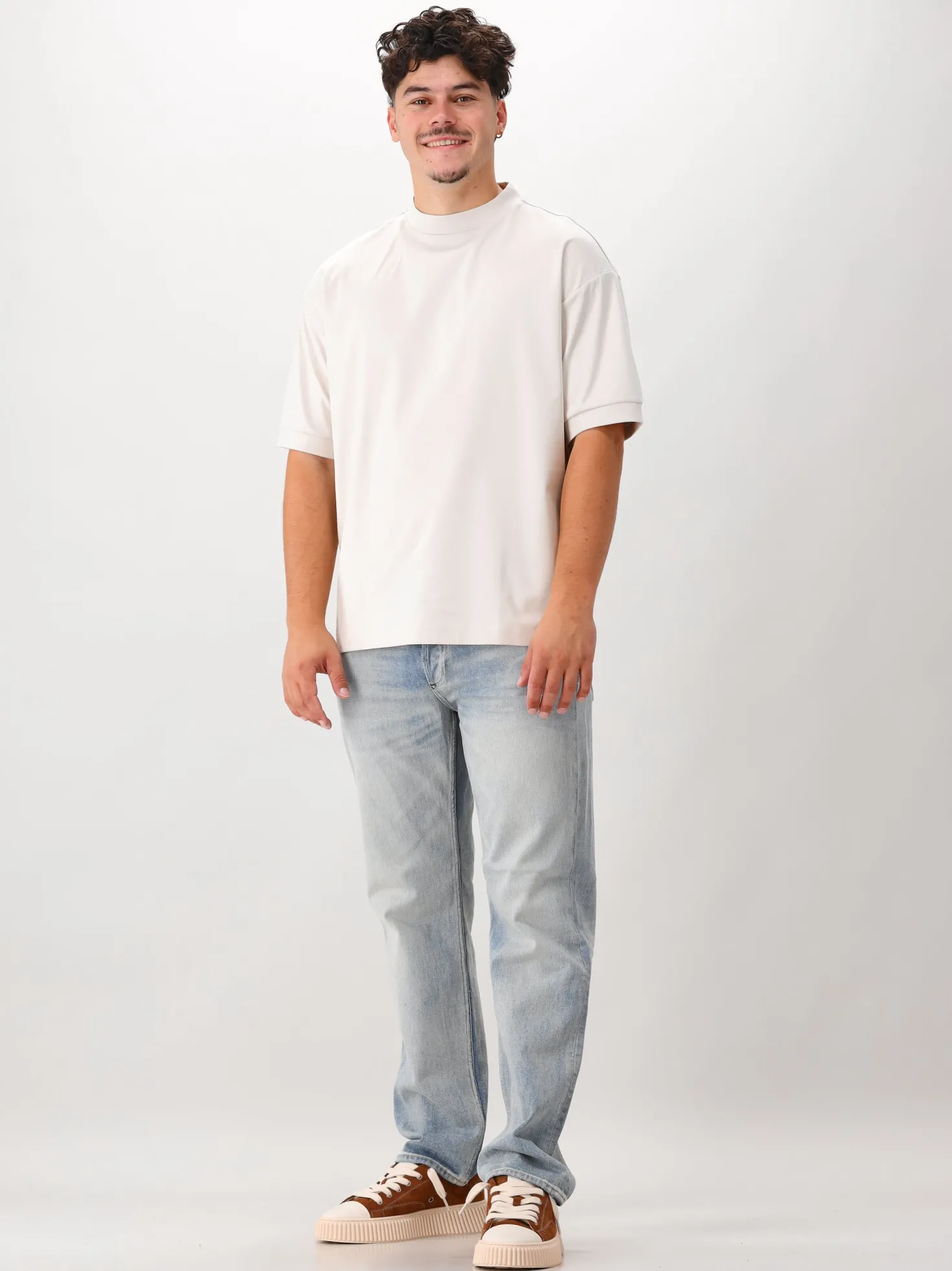 Valenza T-Shirt Beige Heavy Supima Oversized
