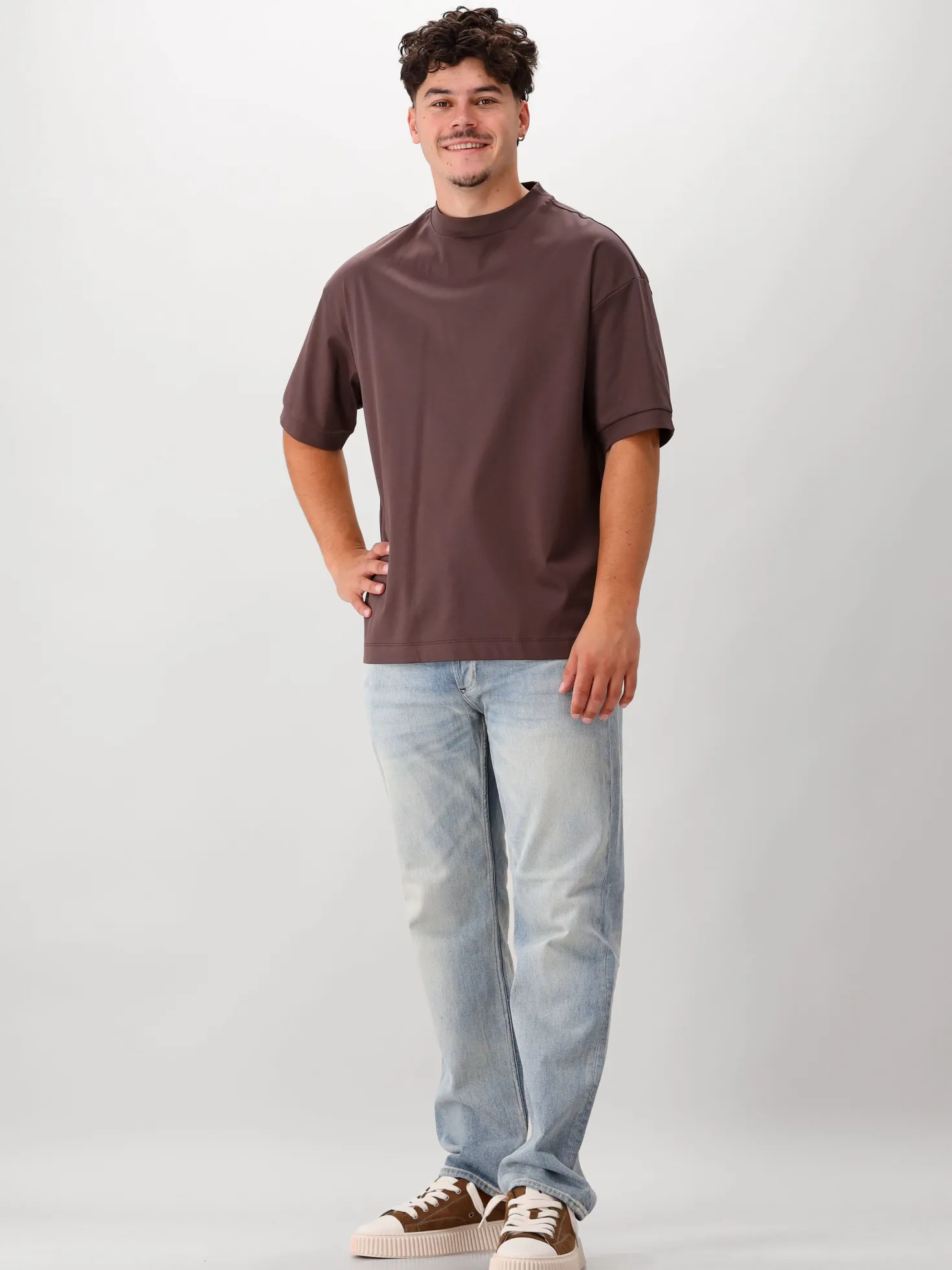 Valenza T-Shirt Bruin Heavy Supima Oversized