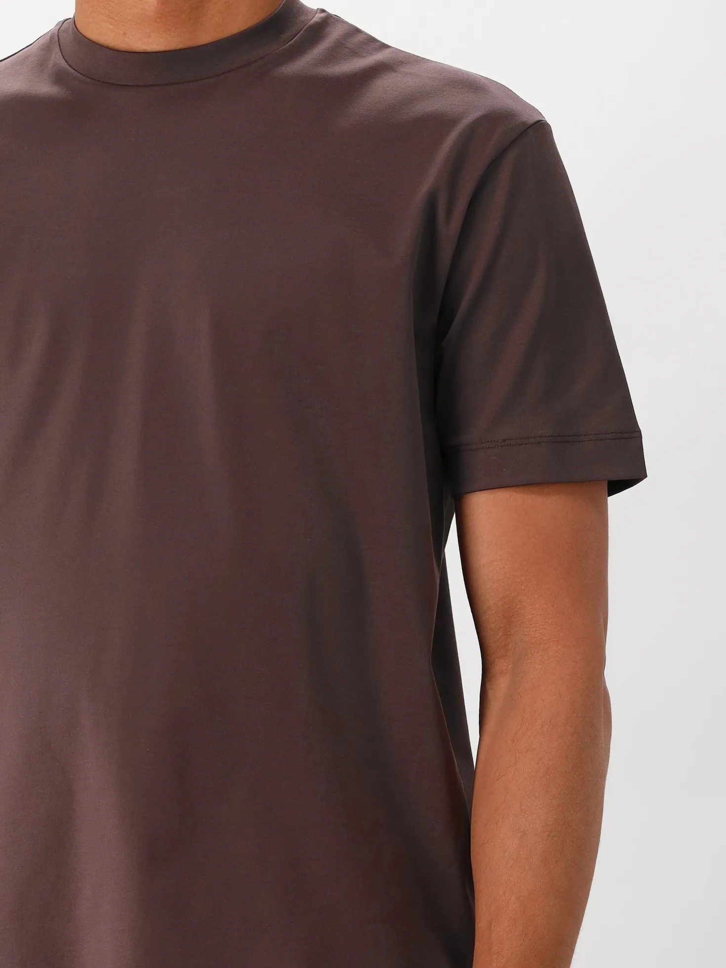 Valenza T-shirt Interlock Supima Ebony Brown