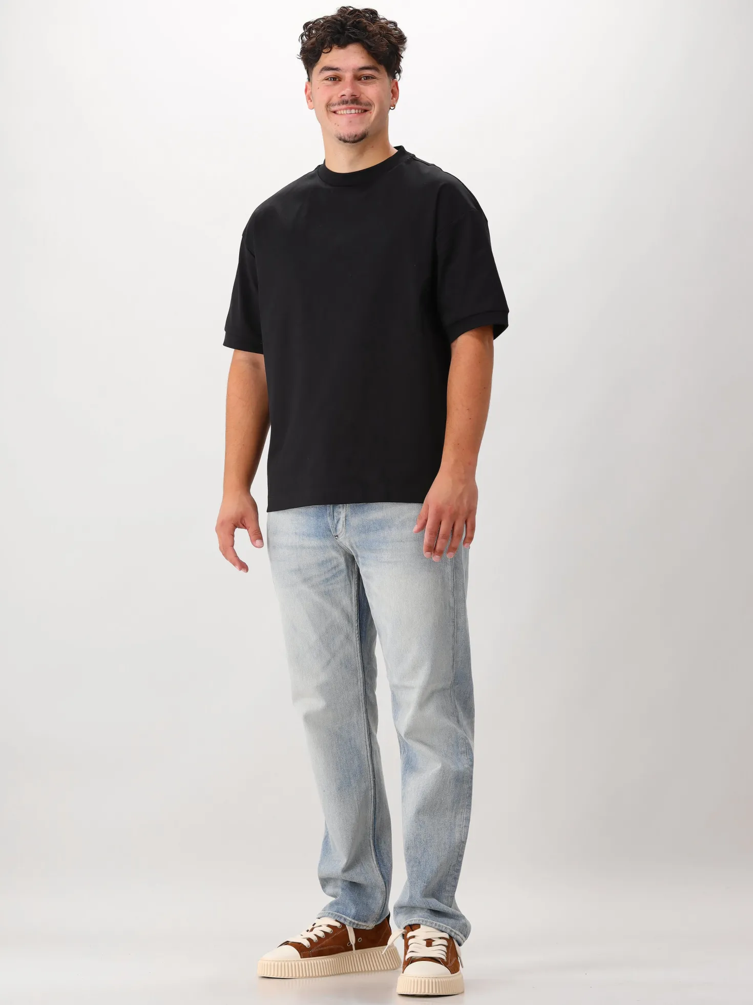 Valenza T-Shirt Zwart Heavy Supima Oversized