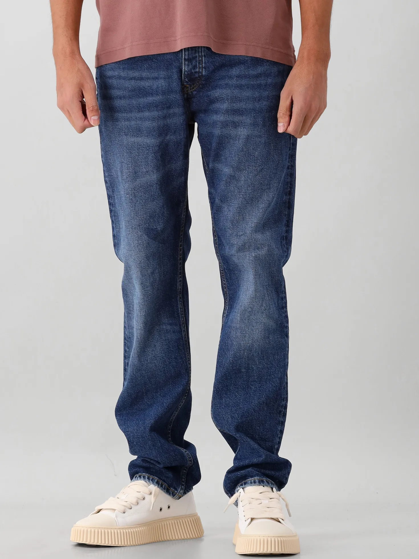 Won Hundred Jeans Blauw Archer Stone Dark Blue