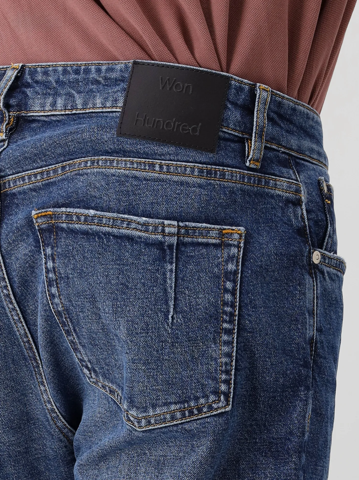 Won Hundred Jeans Blauw Archer Stone Dark Blue