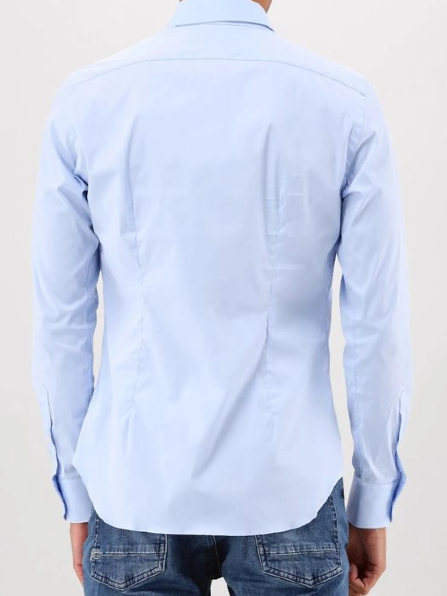 Xacus Overhemd Blauw Classic Shirt Slim Fit