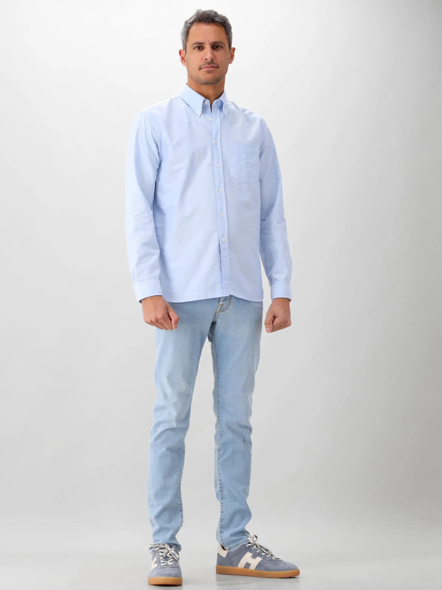 Xacus Overhemd Blauw Legacy Shirt 421ML 11285 002