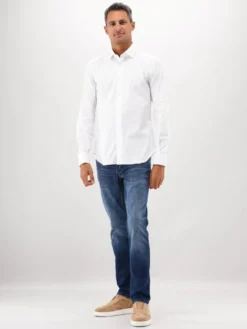 Xacus Overhemd Wit Classic Shirt Slim Fit