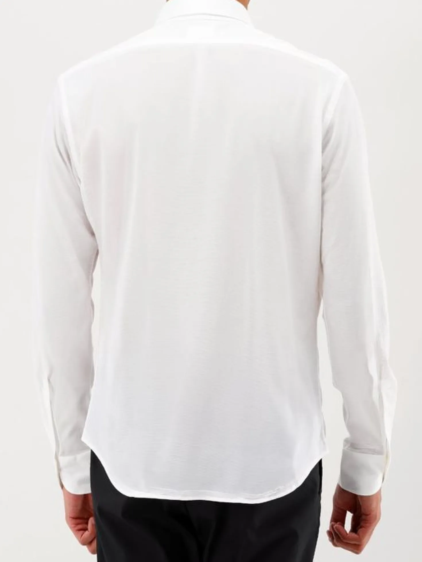 Xacus Overhemd Wit Jersey Shirt Tailor Fit